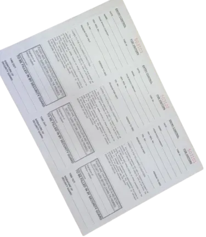 Entry Control Book - Tear Out