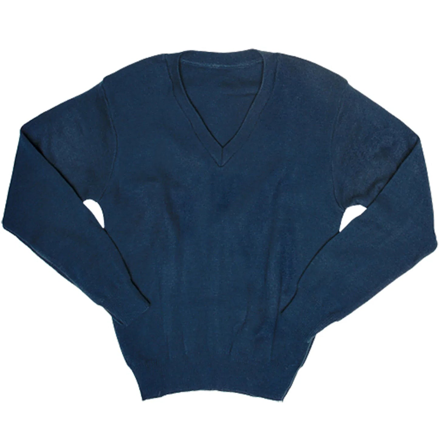 Long Sleeve Plain Knit V-Neck Jersey