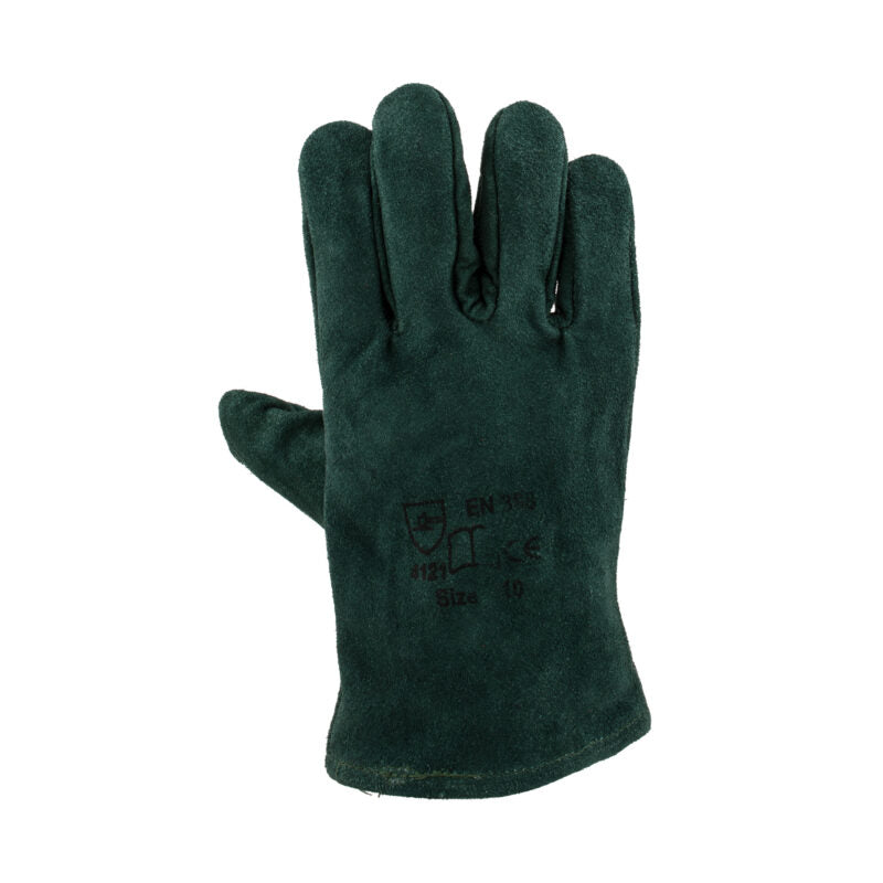 Green Lined Welders Wrist Gloves
