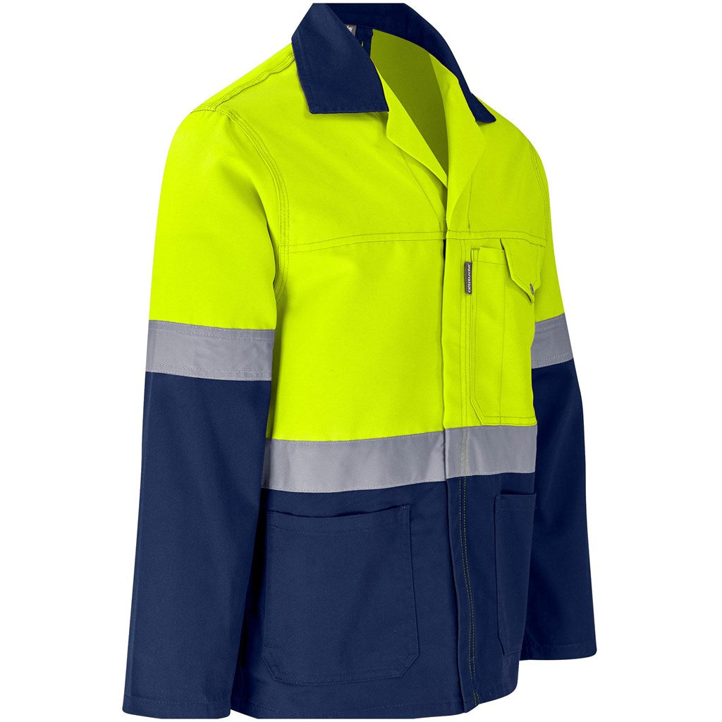Traffic Premium Two-Tone Hi-Viz Reflective Jacket Yellow