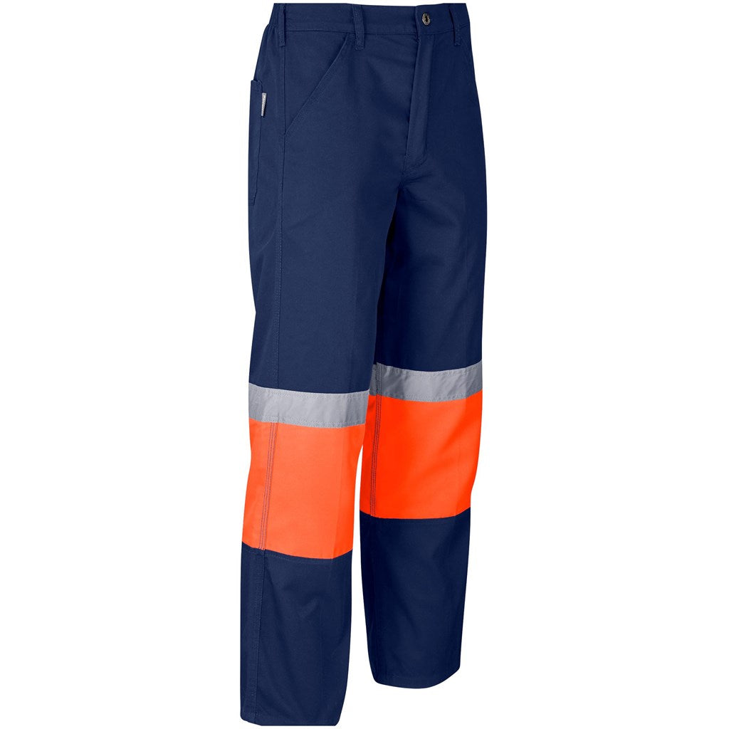 Traffic Premium Two-Tone Hi-Viz Reflective Pants Navy/Orange