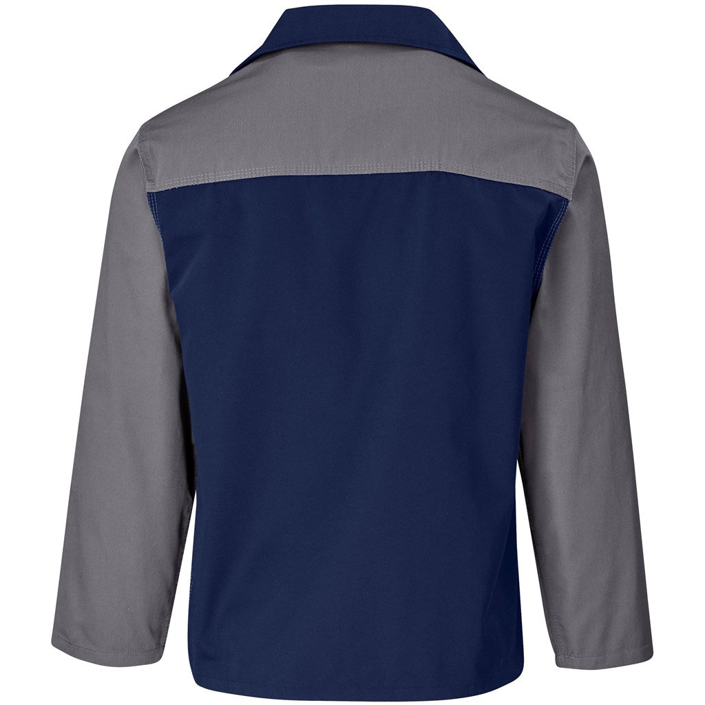 Site Premium Two-Tone Polycotton Jacket Grey/Navy