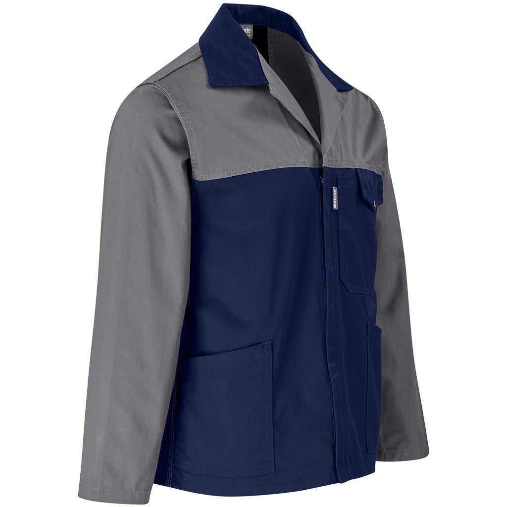 Site Premium Two-Tone Polycotton Jacket Grey/Navy