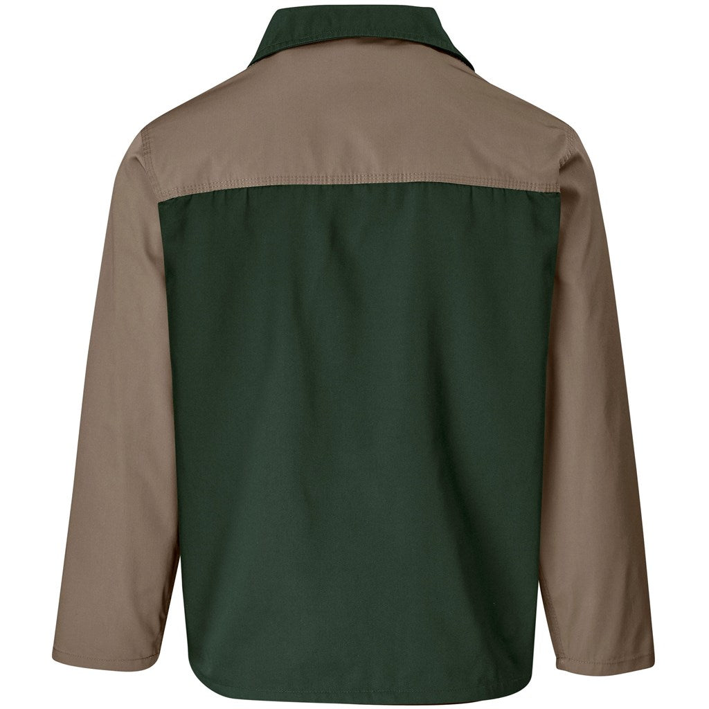 Site Premium Two-Tone Polycotton Jacket Khaki/Green
