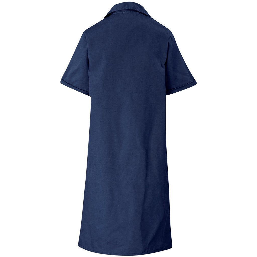 Marriot Polycotton Housecoat Navy