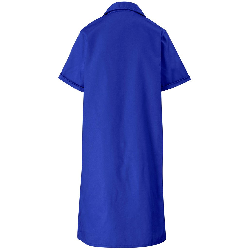 Marriot Polycotton Housecoat Royal Blue