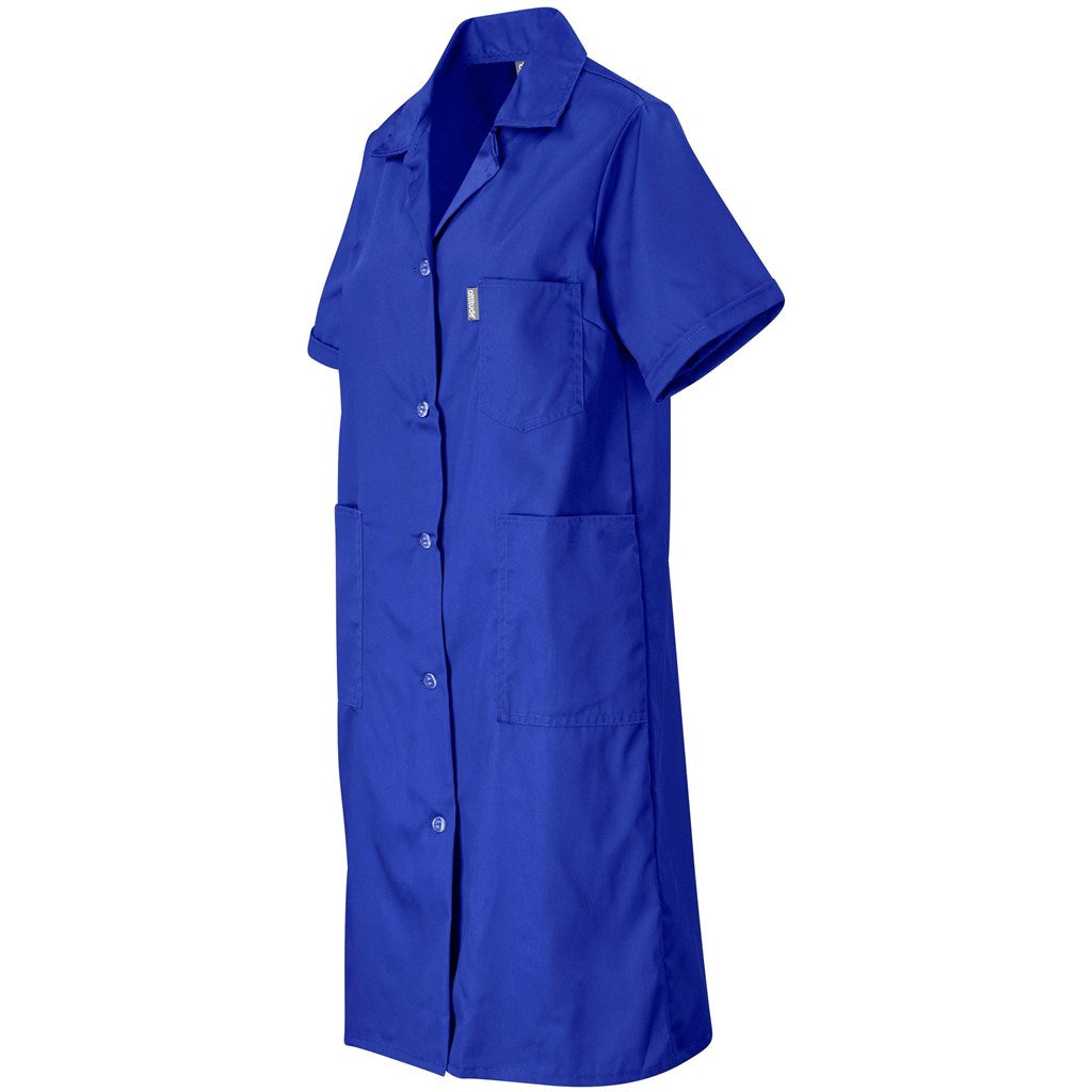 Marriot Polycotton Housecoat Royal Blue