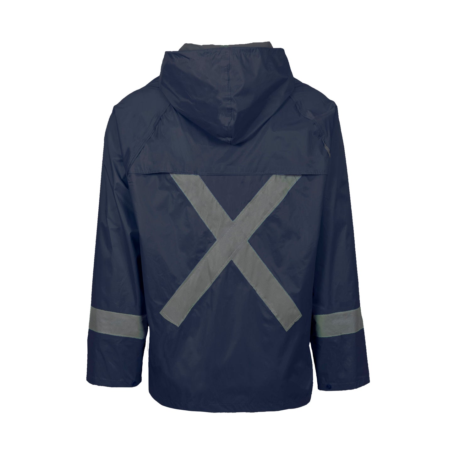 Navy Rubberised Rain Suit with Reflective Tape