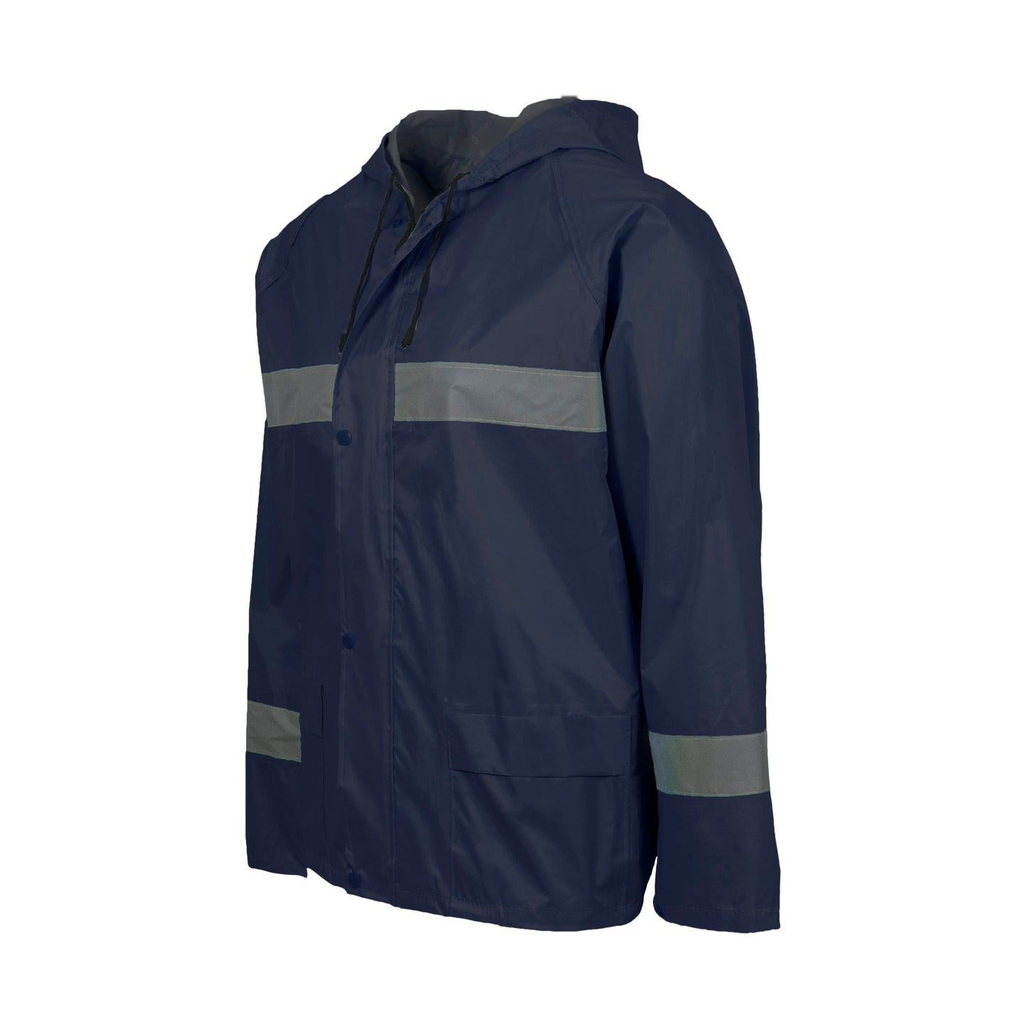 Navy Rubberised Rain Suit with Reflective Tape