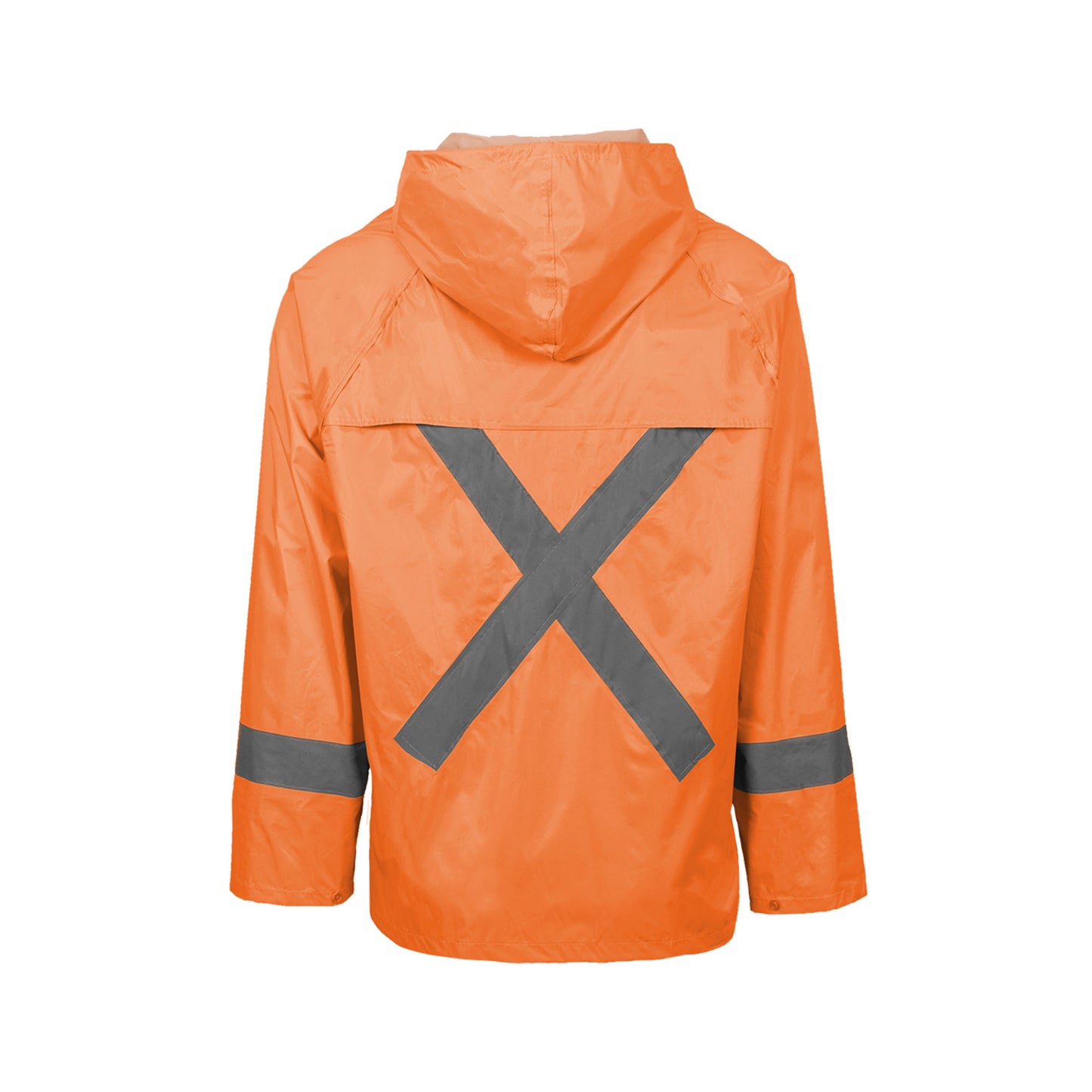 Orange Rubberised Rain Suit with Reflective Tape