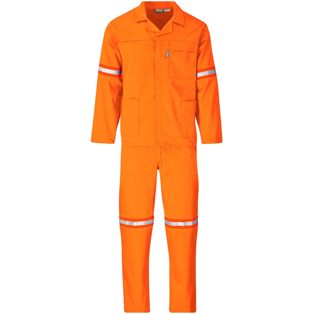 Trade Polycotton Conti Suit Orange - Reflective Arms & Legs
