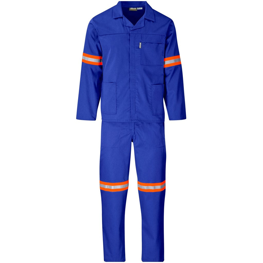 Trade Polycotton Conti Suit Royal Blue - Reflective Arms & Legs