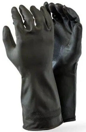 Black Rubber Builders Gloves