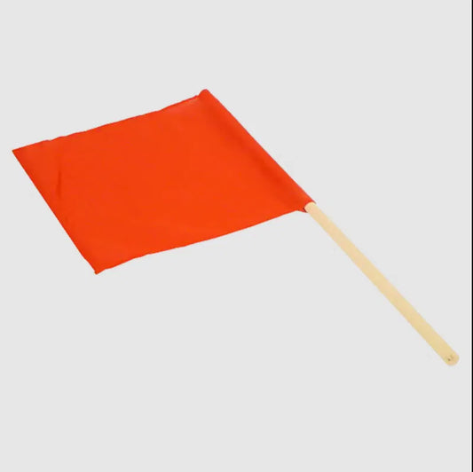Red Flag Wooden Handle