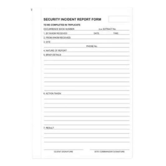 Incident Report Book