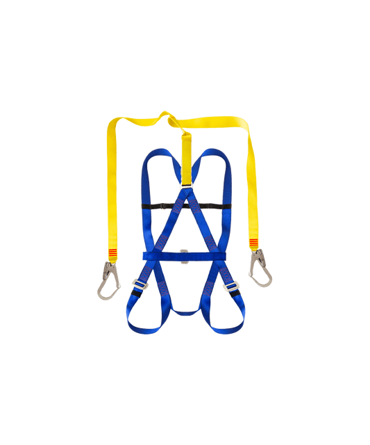 Safety Harness with Double Lanyard & Scaffold Hooks