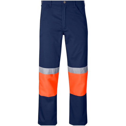 Traffic Premium Two-Tone Hi-Viz Reflective Pants Navy/Orange
