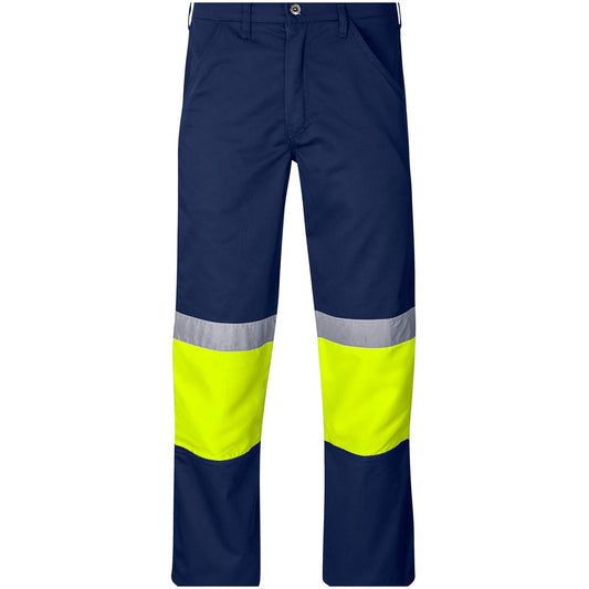 Traffic Premium Two-Tone Hi-Viz Reflective Pants Navy/Yellow