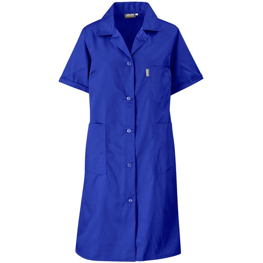 Marriot Polycotton Housecoat Royal Blue