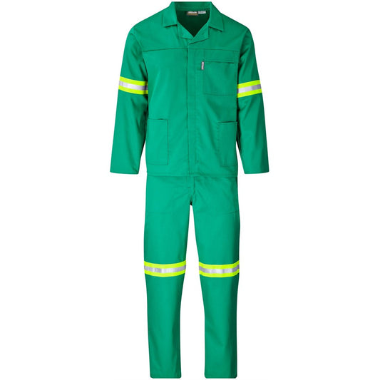Trade Polycotton Conti Suit Green- Reflective Arms & Legs