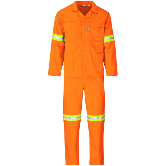 Trade Polycotton Conti Suit Orange - Reflective Arms & Legs