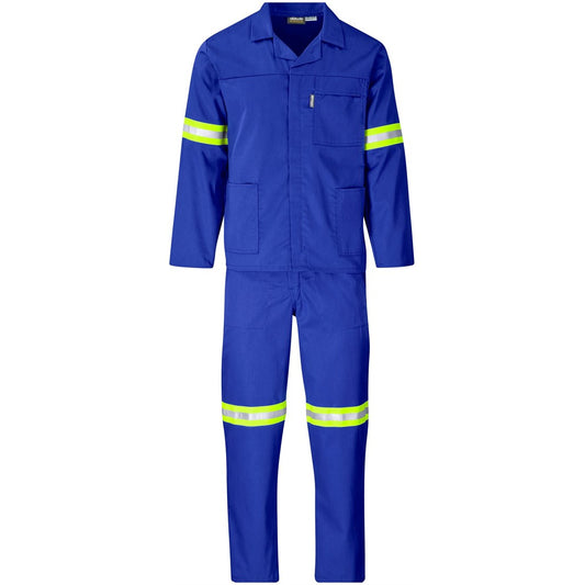 Trade Polycotton Conti Suit Royal Blue - Reflective Arms & Legs