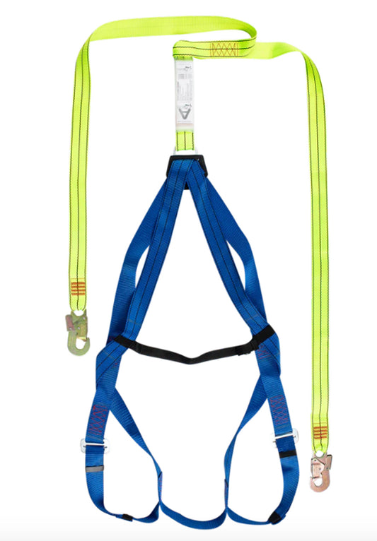 Safety Harness with Double Lanyard & Snap Hooks